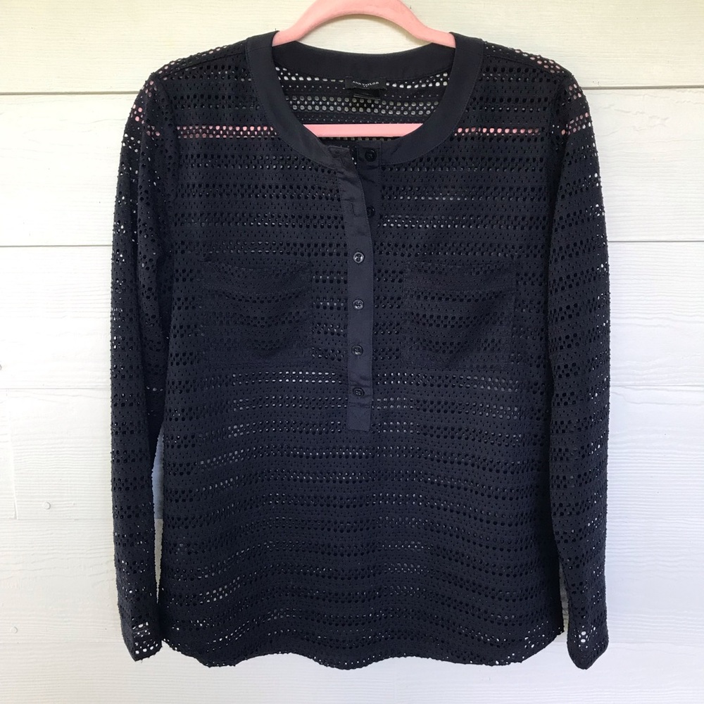 Ann Taylor Mesh Blouse